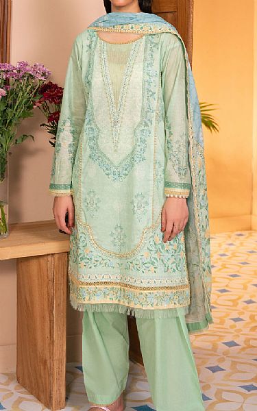 Zeen Light Green Lawn Suit | Pakistani Lawn Dress in USA- Image 1