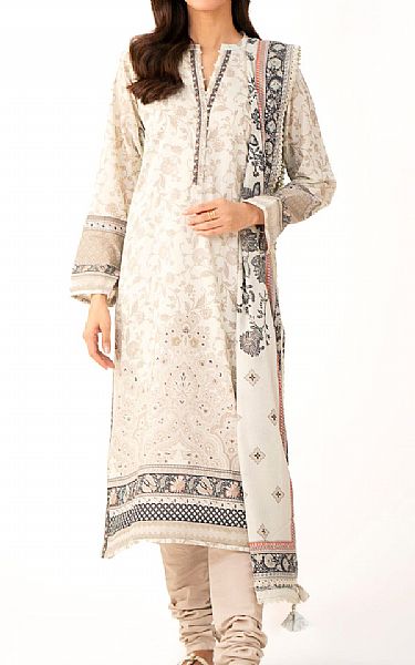 Zeen Beige Lawn Suit | Pakistani Lawn Dress in USA- Image 1