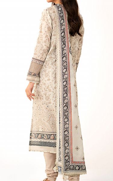 Zeen Beige Lawn Suit | Pakistani Lawn Dress in USA- Image 2