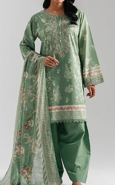 Zeen Mineral Green Lawn Suit | Pakistani Lawn Dress in USA- Image 1