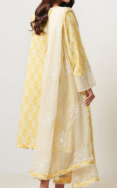 Zeen Light Yellow Lawn Suit | Pakistani Lawn Dress in USA- Image 2