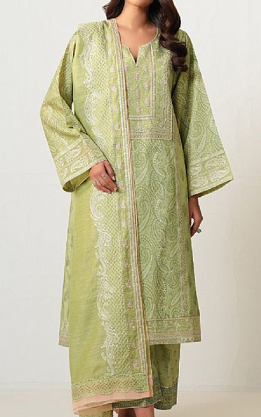 Zeen Pale Olive Green Lawn Suit | Pakistani Lawn Dress in USA- Image 1