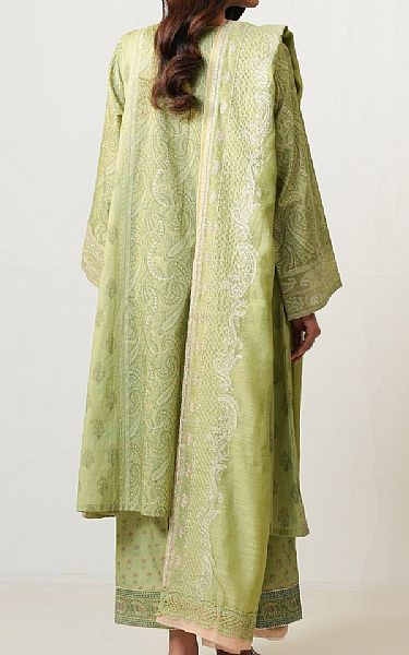 Zeen Pale Olive Green Lawn Suit | Pakistani Lawn Dress in USA- Image 2