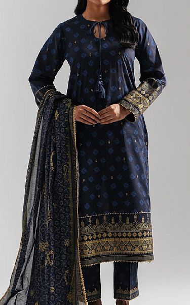 Zeen Navy Lawn Suit | Pakistani Lawn Dress in USA- Image 1