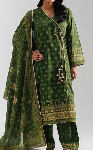 Zeen Green Lawn Suit | Pakistani Lawn Dress in USA- Image 1