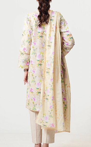 Zeen Beige Lawn Suit | Pakistani Lawn Dress in USA- Image 2