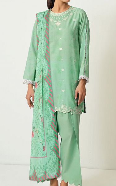Zeen Light Green Lawn Suit | Pakistani Lawn Dress in USA- Image 1
