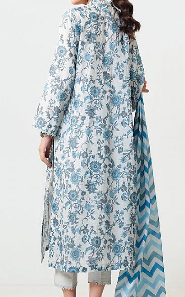 Zeen Off White/Blue Lawn Suit | Pakistani Lawn Dress in USA- Image 2