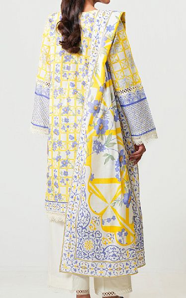 Zeen Yellow/Off White Lawn Suit | Pakistani Lawn Dress in USA- Image 2