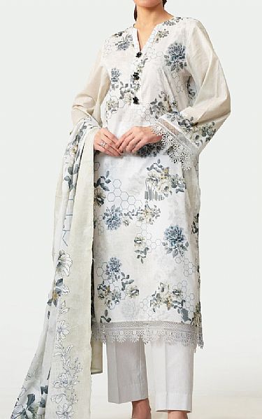 Zeen Light Grey Lawn Suit | Pakistani Lawn Dress in USA- Image 1