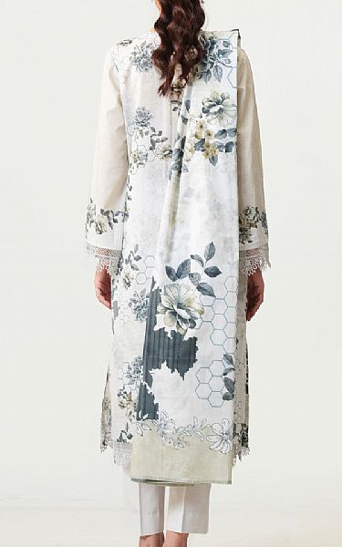 Zeen Light Grey Lawn Suit | Pakistani Lawn Dress in USA- Image 2