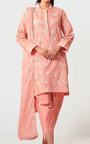 Zeen Peach Lawn Suit | Pakistani Lawn Dress in USA- Image 1