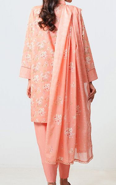 Zeen Peach Lawn Suit | Pakistani Lawn Dress in USA- Image 2