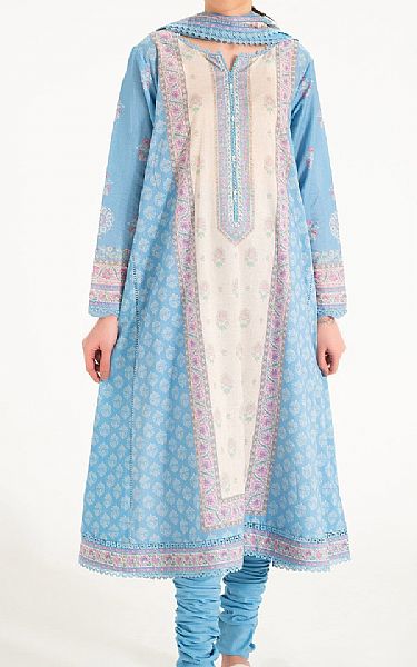 Zeen Light Blue Lawn Suit | Pakistani Lawn Dress in USA- Image 1