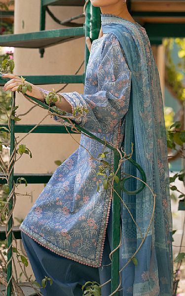 Zeen Slate Blue Lawn Suit | Pakistani Lawn Dress in USA- Image 2