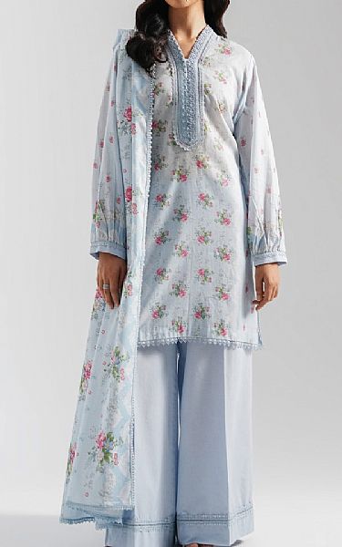 Zeen Pale Blue Lawn Suit | Pakistani Lawn Dress in USA- Image 1