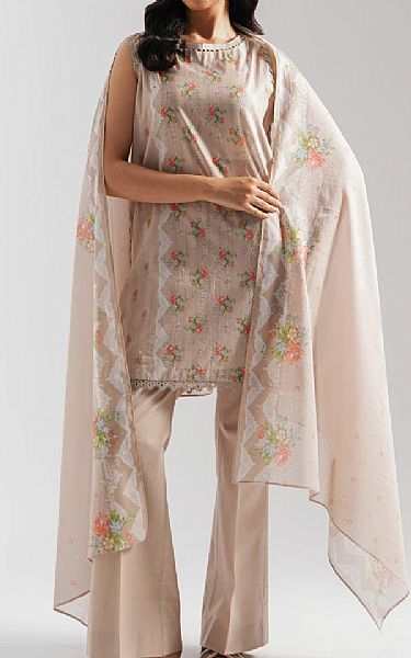 Zeen Beige Lawn Suit | Pakistani Lawn Dress in USA- Image 1