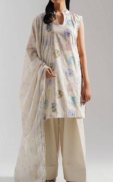 Zeen Off White Lawn Suit | Pakistani Lawn Dress in USA- Image 1