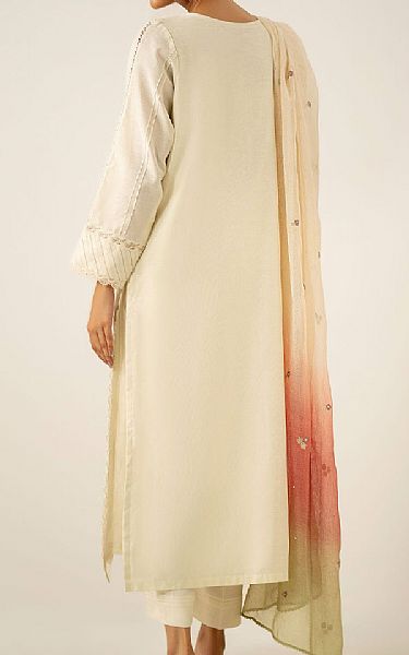Zeen Off White Cotton Suit | Pakistani Lawn Dress in USA- Image 2