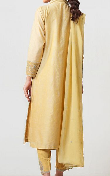 Zeen Sand Gold Cotton Suit | Pakistani Lawn Dress in USA- Image 2