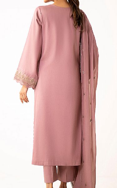Zeen Pink Cotton Satin Suit | Pakistani Lawn Dress in USA- Image 2