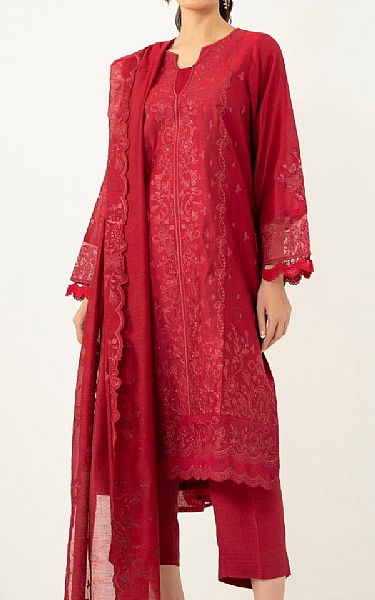 Zeen Red Cotton Suit | Pakistani Lawn Dress in USA- Image 1