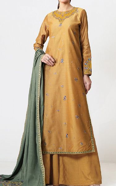 Zeen Harvest Gold Cotton Suit | Pakistani Lawn Dress in USA- Image 1