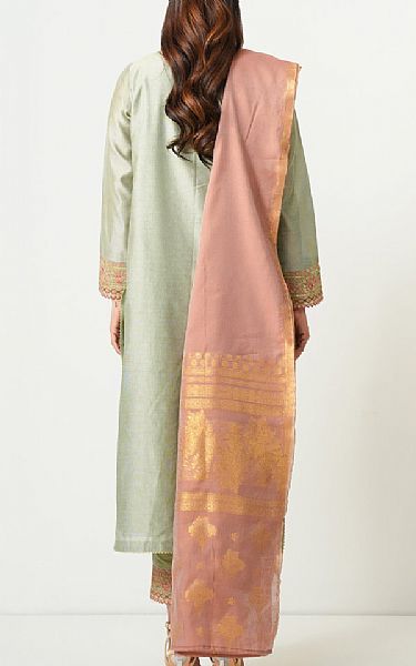Zeen Pistachio Green Cotton Suit | Pakistani Lawn Dress in USA- Image 2