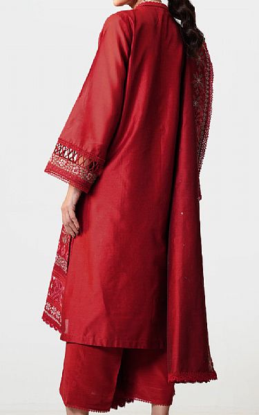Zeen Red Lawn Suit | Pakistani Lawn Dress in USA- Image 2
