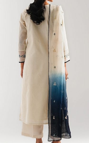 Zeen Off White Cotton Suit | Pakistani Lawn Dress in USA- Image 2