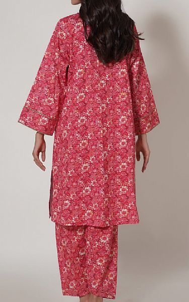 Zeen Pinkish Red Cambric Suit (2 pcs) | Pakistani Lawn Suits- Image 2