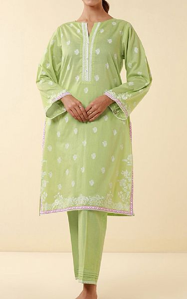 Zeen Pale Olive Green Lawn Suit (2 pcs) | Pakistani Lawn Suits- Image 1