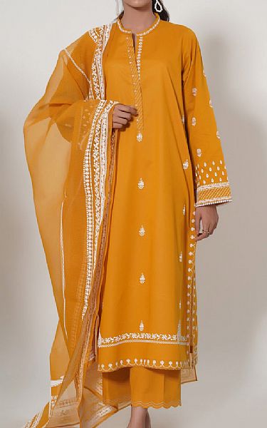 Zeen Cadmium Orange Cambric Suit | Pakistani Lawn Suits- Image 1