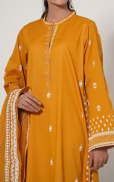 Zeen Cadmium Orange Cambric Suit | Pakistani Lawn Suits- Image 2
