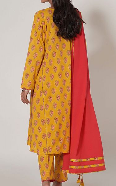 Zeen Orange Cambric Suit | Pakistani Lawn Suits- Image 2