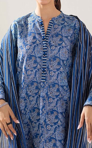 Zeen Royal Blue Lawn Suit | Pakistani Lawn Suits- Image 2
