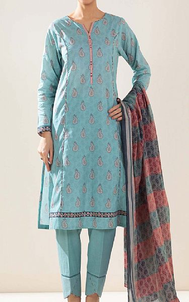 Zeen Moonstone Blue Lawn Suit | Pakistani Lawn Suits- Image 1