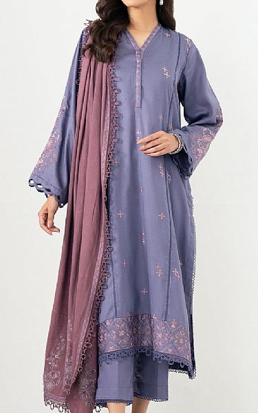 Zeen Lavender Satin Suit | Pakistani Winter Dresses in USA- Image 1