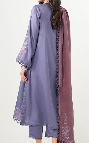 Zeen Lavender Satin Suit | Pakistani Winter Dresses in USA- Image 2