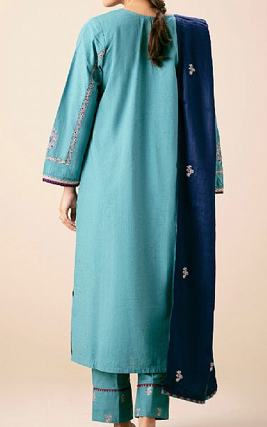 Zeen Turquoise Neps Suit | Pakistani Winter Dresses in USA- Image 2