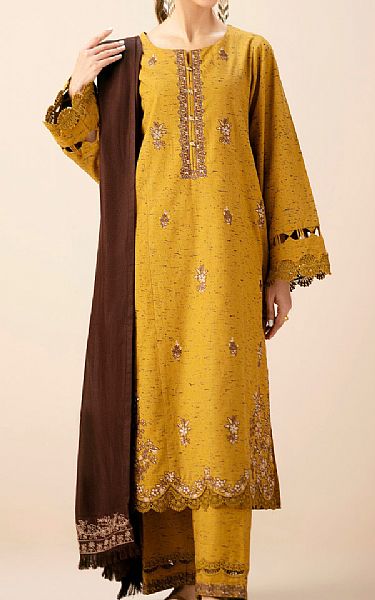 Zeen Mustard Neps Suit | Pakistani Winter Dresses in USA- Image 1