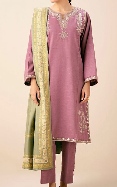 Zeen Faded Pink Neps Suit | Pakistani Winter Dresses in USA- Image 1