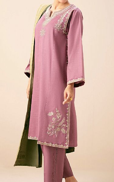 Zeen Faded Pink Neps Suit | Pakistani Winter Dresses in USA- Image 2