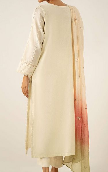 Zeen Off White Cotton Suit | Pakistani Winter Dresses in USA- Image 2