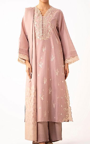 Zeen Cavern Pink Cotton Suit | Pakistani Winter Dresses in USA- Image 1