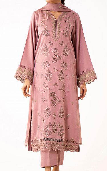 Zeen Pink Satin Suit | Pakistani Winter Dresses in USA- Image 1