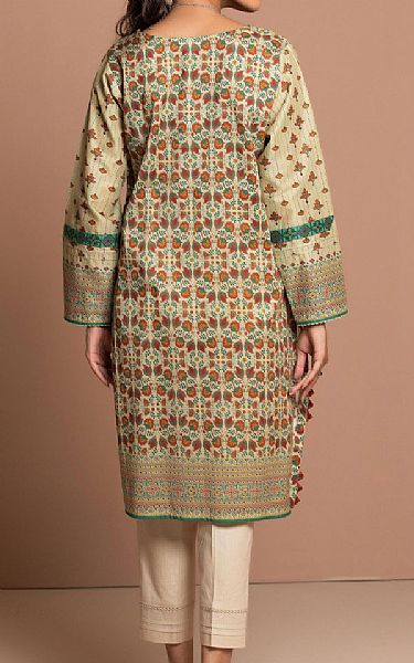 Zeen Cream Cambric Kurti | Pakistani Dresses in USA- Image 2