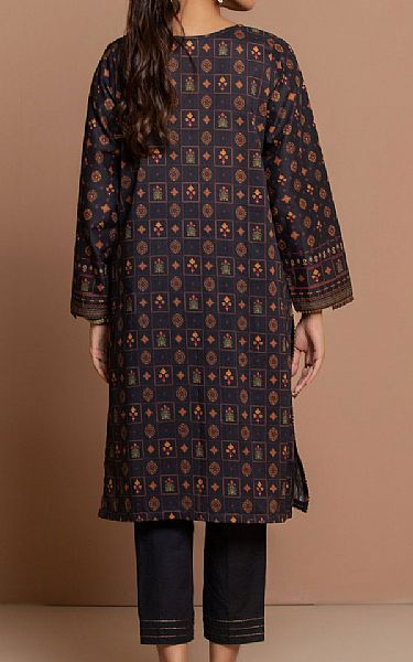 Zeen Black Cambric Kurti | Pakistani Dresses in USA- Image 2