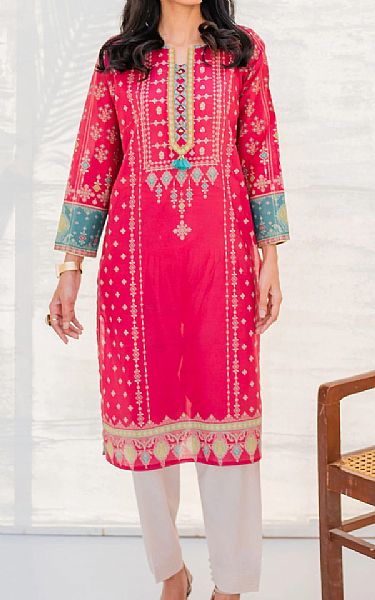 Zeen Hot Pink Lawn Kurti | Pakistani Dresses in USA- Image 1