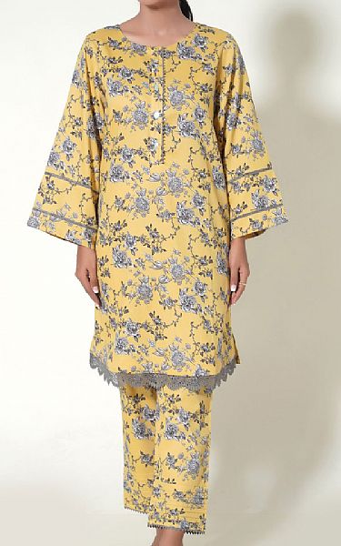 Zeen Yellow Cottel Suit (2 Pcs) | Pakistani Winter Dresses- Image 1